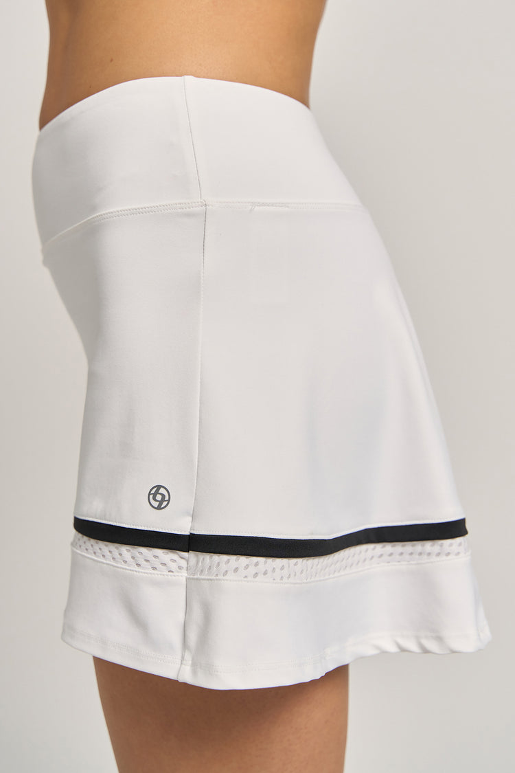Banded Arena Skort White/Dark Navy