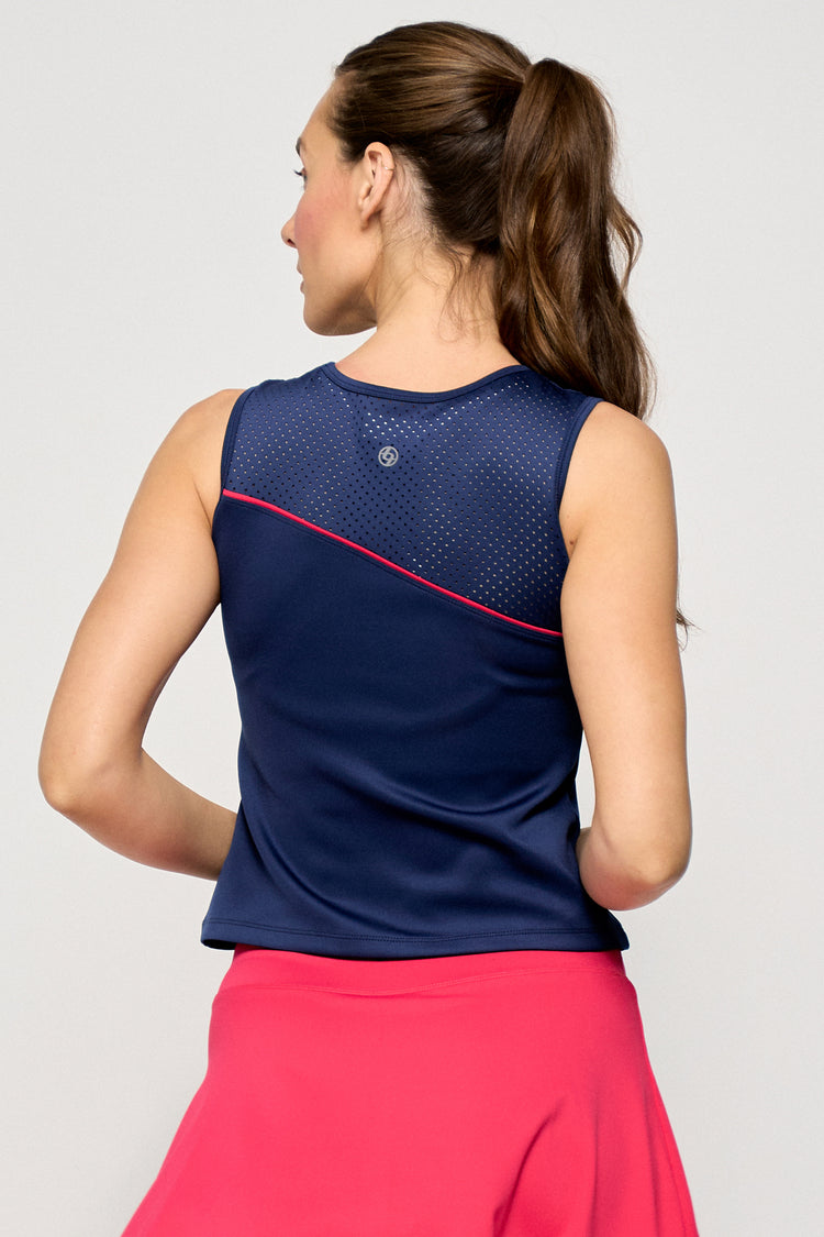 Sporty Tank - Marine/Raspberry