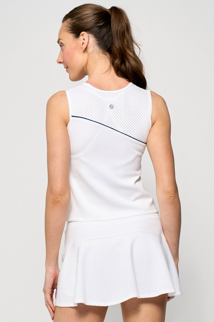 Sporty Tank - White/Marine