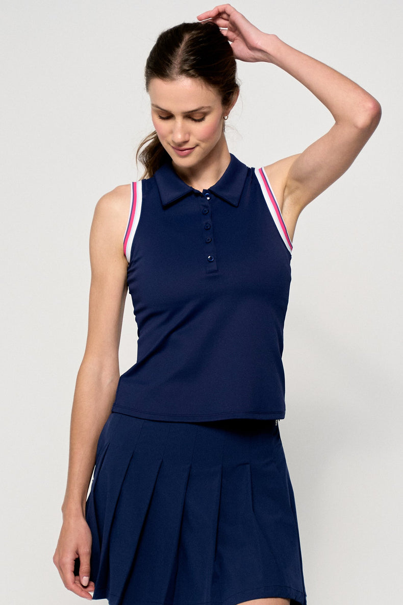 Slice Polo - Marine/Raspberry/Arctic/White