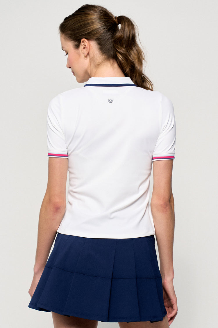 Tee Polo - White/Marine