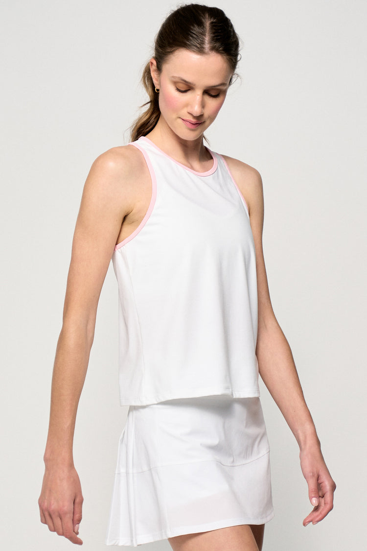 Training Tank - White/Carnation