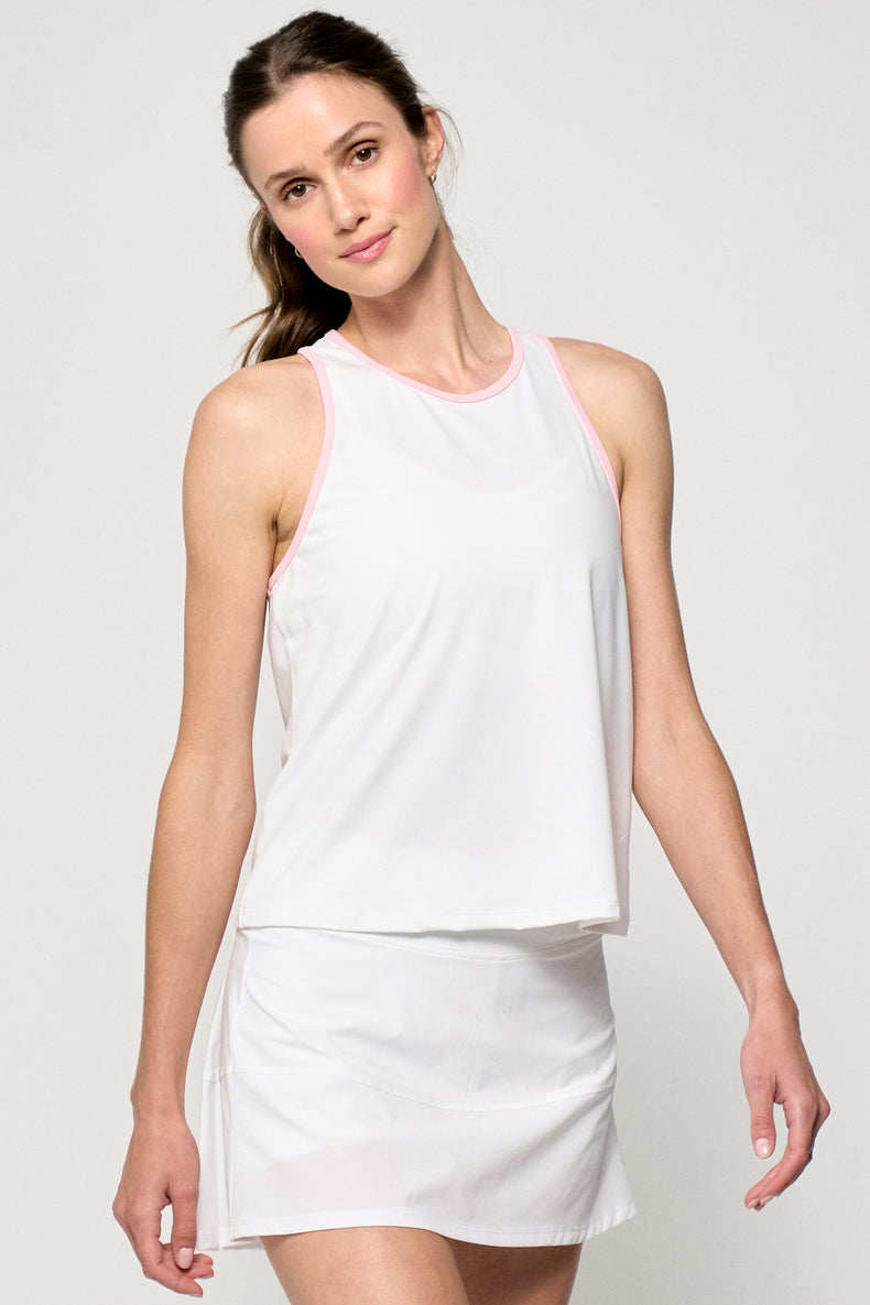 Training Tank - White/Carnation