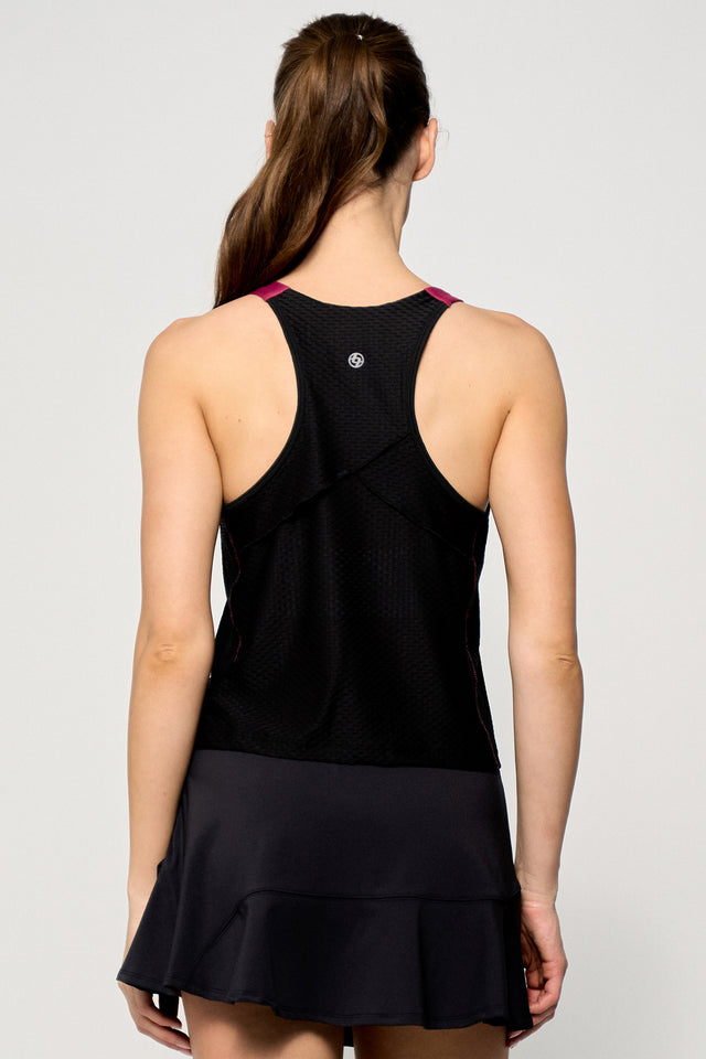 Hurdle Tank - Black/Burgundy/Bright Pink