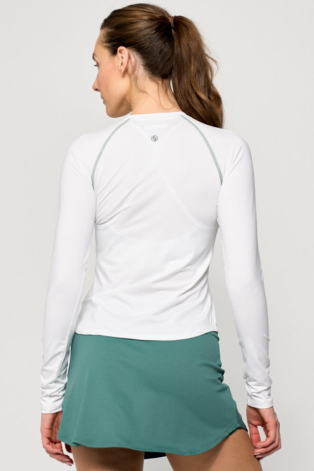 Bella Top - White/Fern