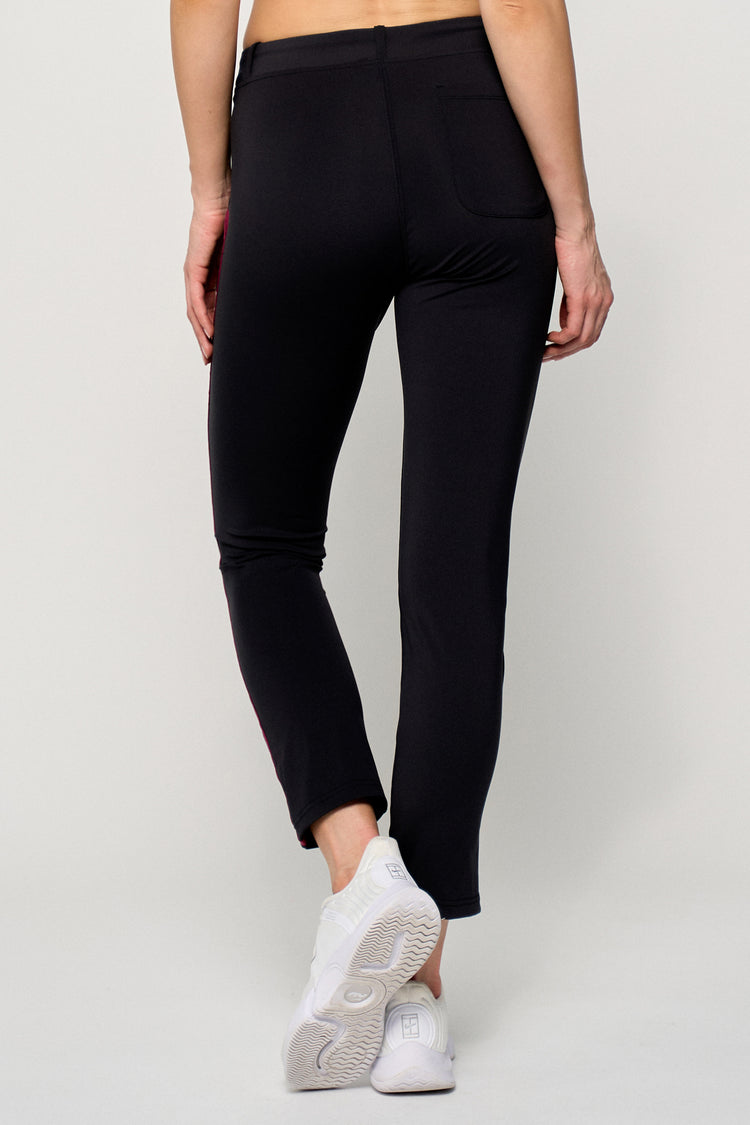 Driver Pant - Black/Burgundy