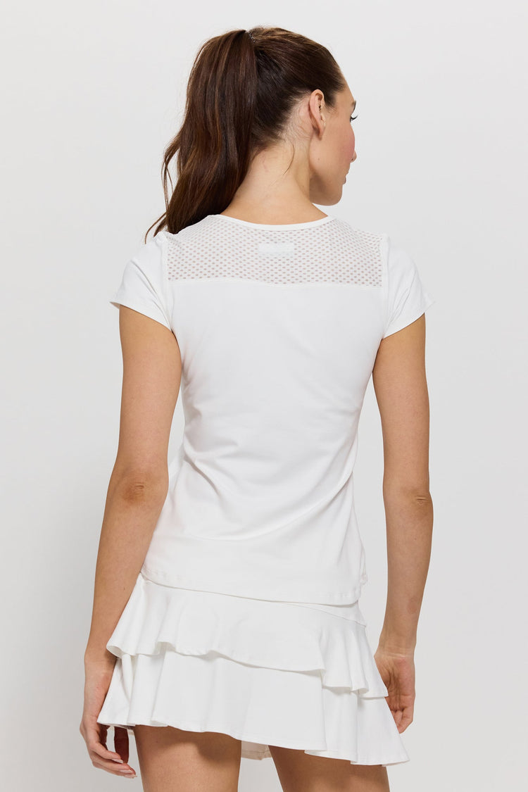 Deep V Tee - White
