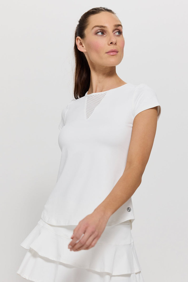Deep V Tee - White