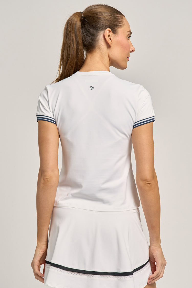 Division Top White/Dark Navy