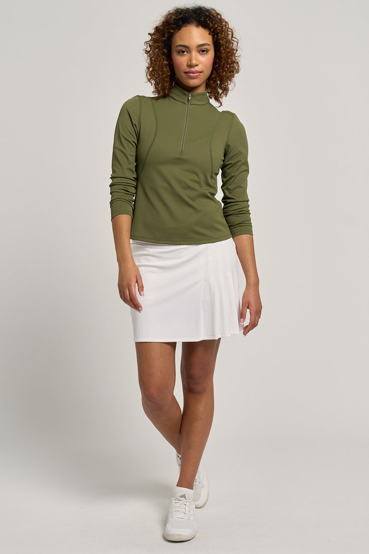 Nolan Zip Mock Avocado