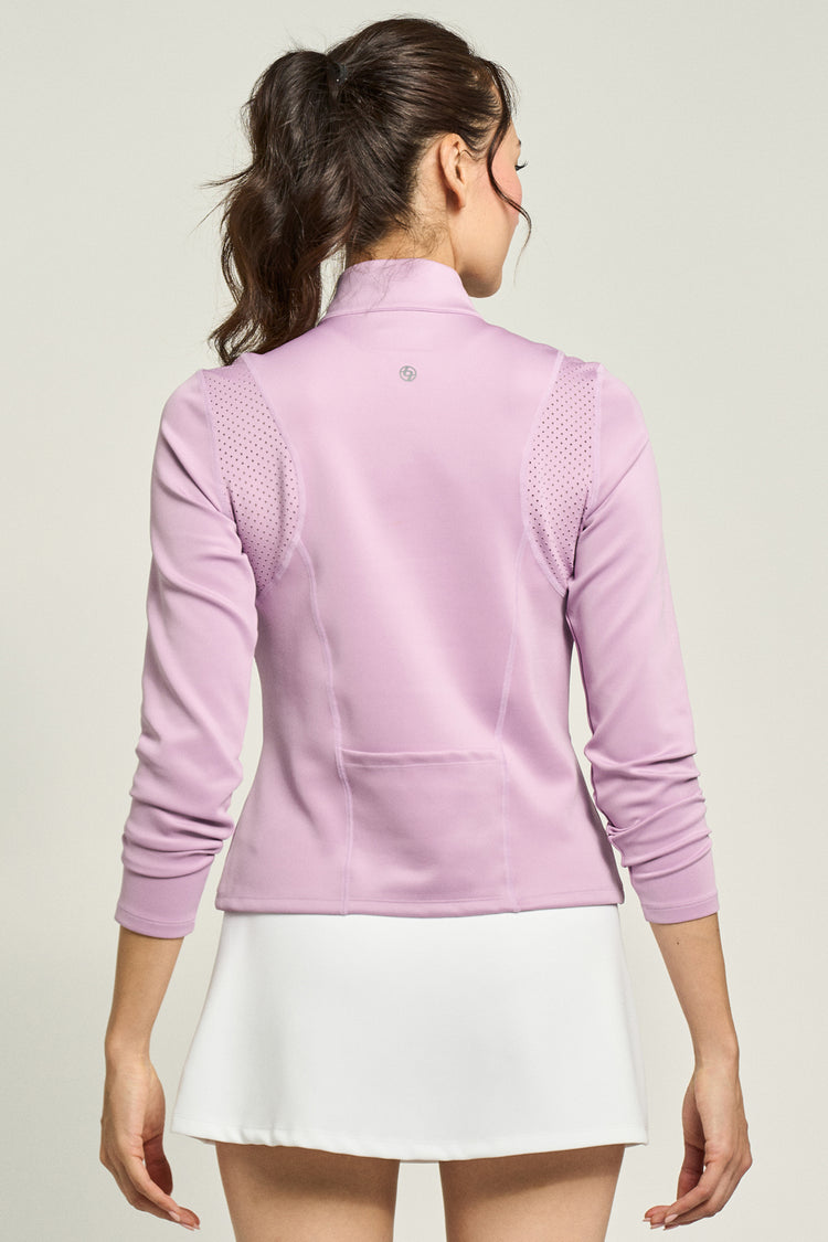 Nolan Zip Mock Lavender