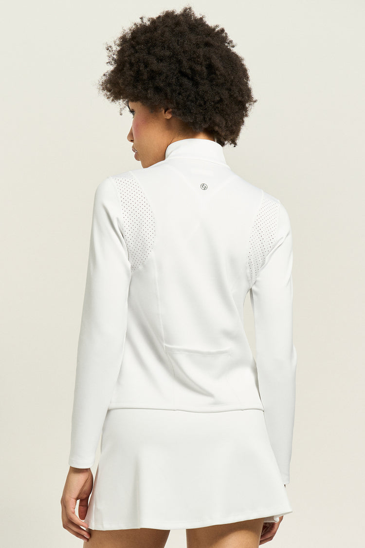 Nolan Zip Mock White