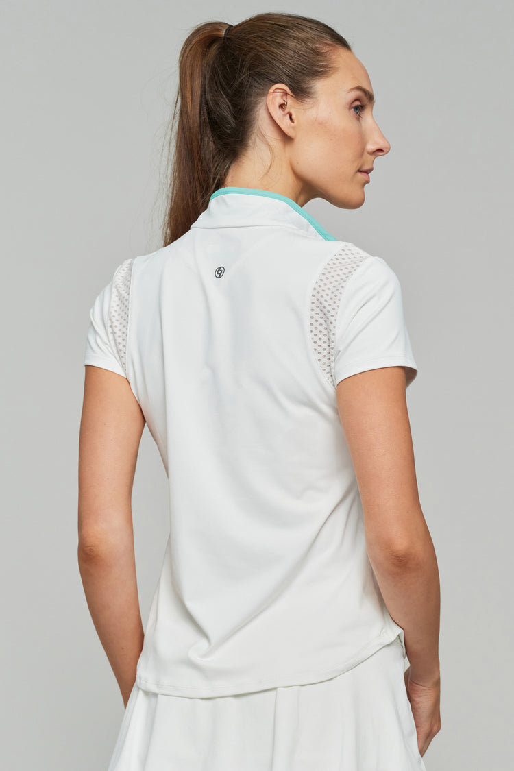 Roller Tee White/Sea Crystal