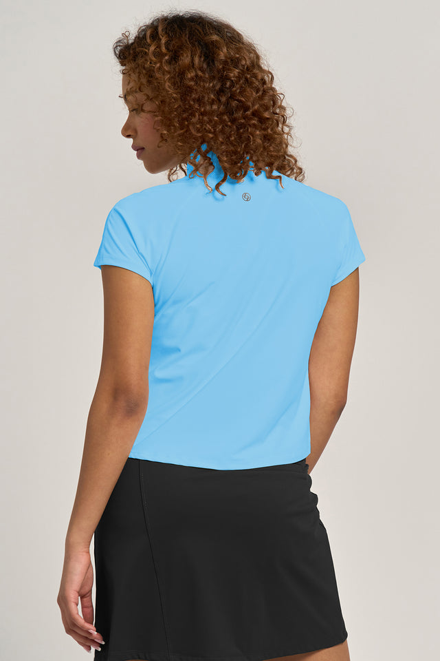 Sly Zip Mock - UPF 50+ Blue Shores