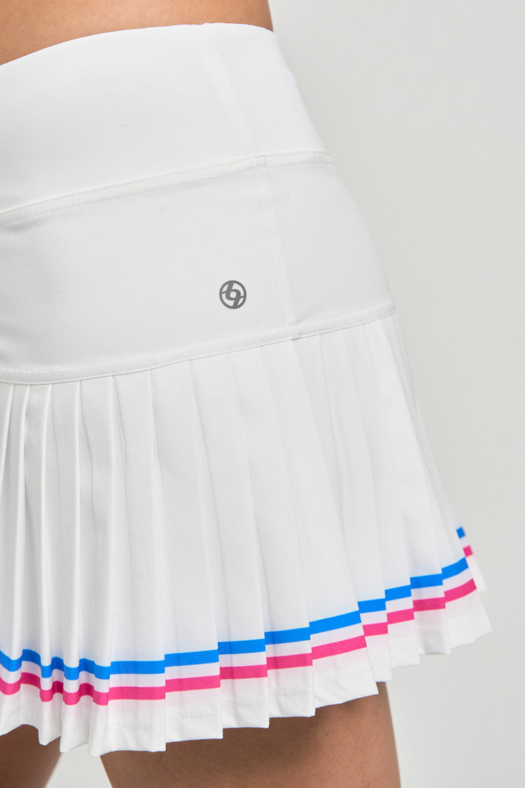 Status Skort 13" White/Cobalt/Fuchsia