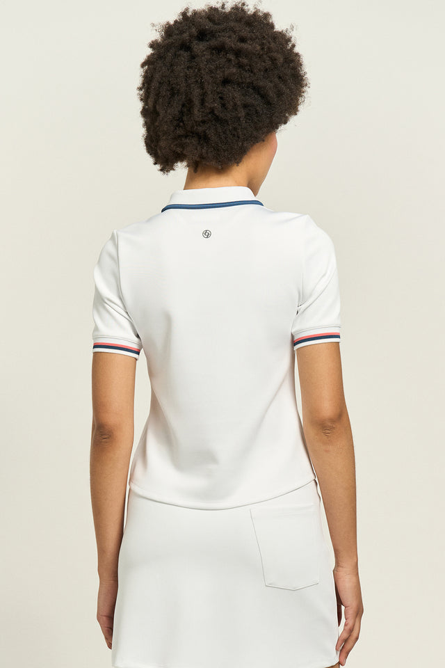 Tee Polo White/Night Blue