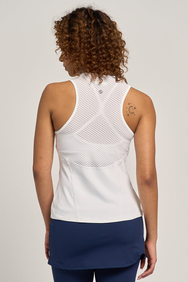 Victory Tank - White/Dark Navy
