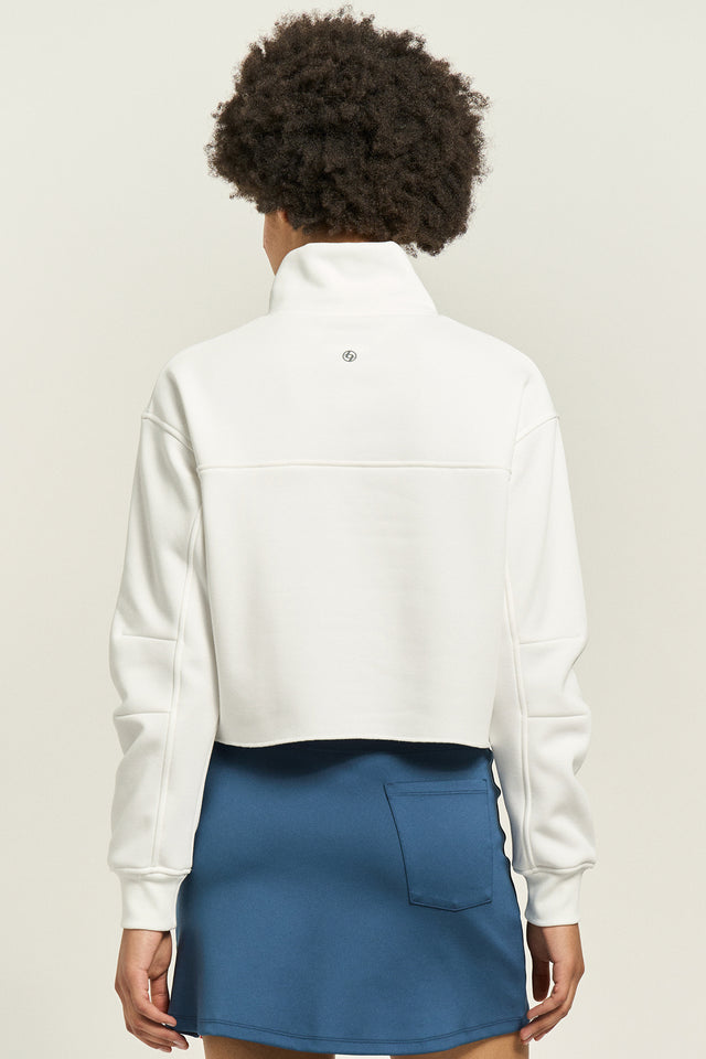 Zip It Up Pullover White