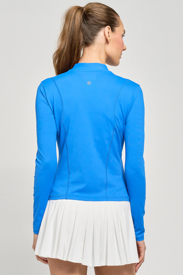 Zip Up Long Sleeve Cobalt