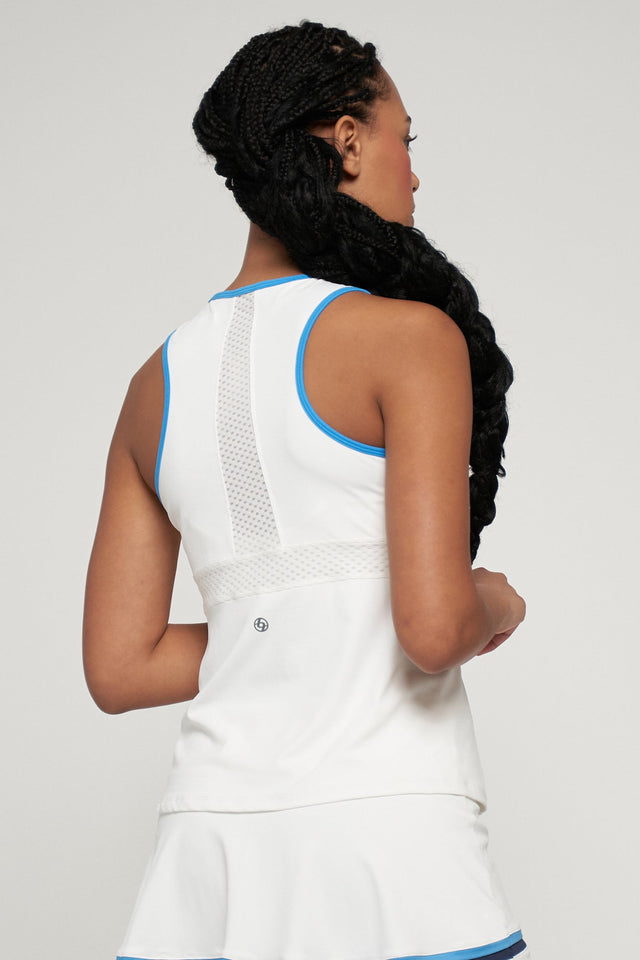 Spice Tank - White/Lagoon