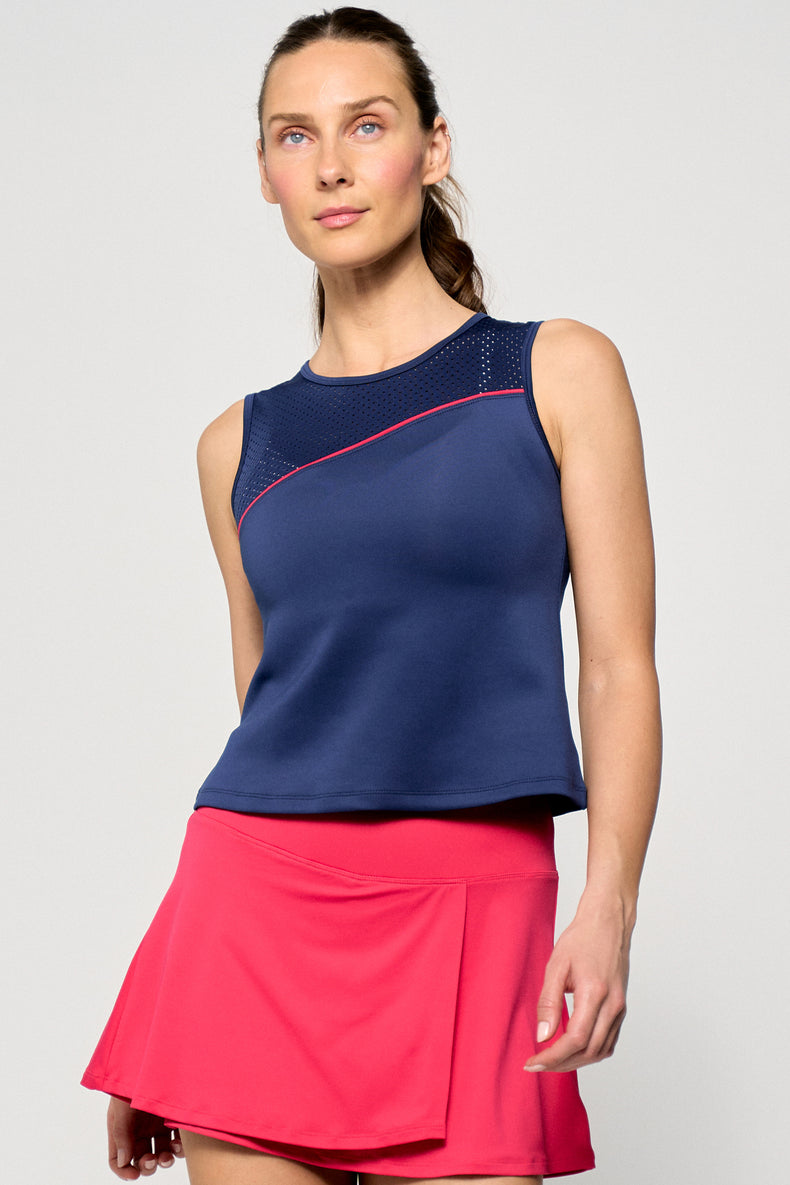 Sporty Tank - Marine/Raspberry