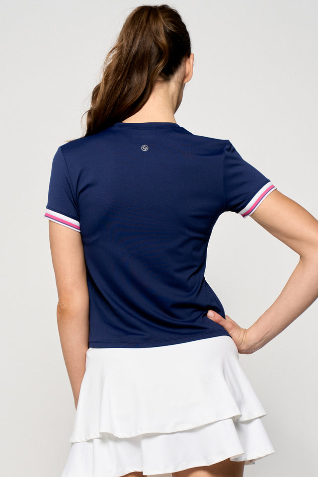 Division Top - Marine/Raspberry/Arctic/White
