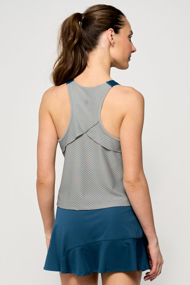 Hurdle Tank - Willow/Peacock/Pastel Blue