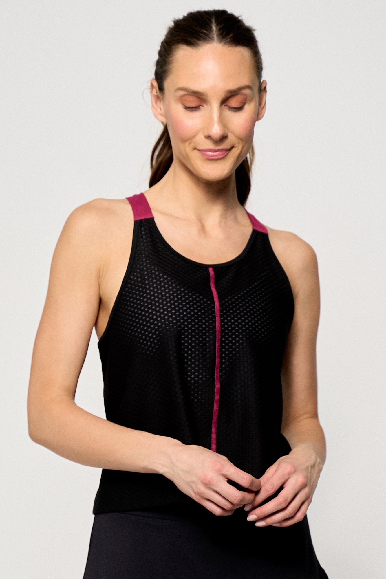 Hurdle Tank - Black/Burgundy/Bright Pink - FINAL SALE – LIJA