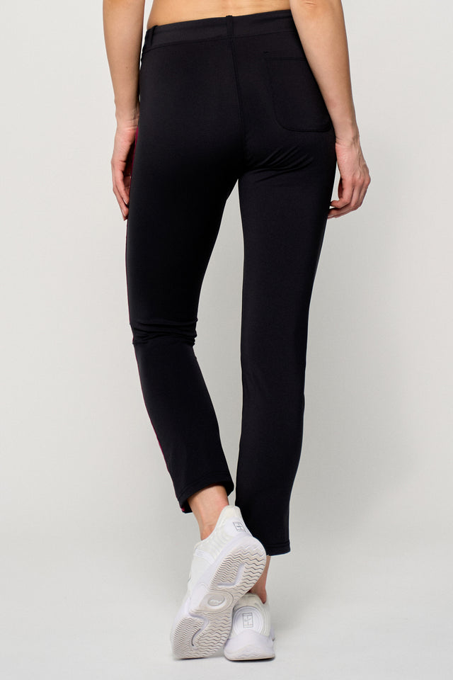 Driver Pant - Black/Burgundy