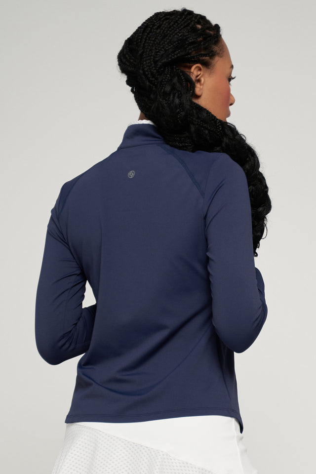 Angle Top - Dark Navy/White