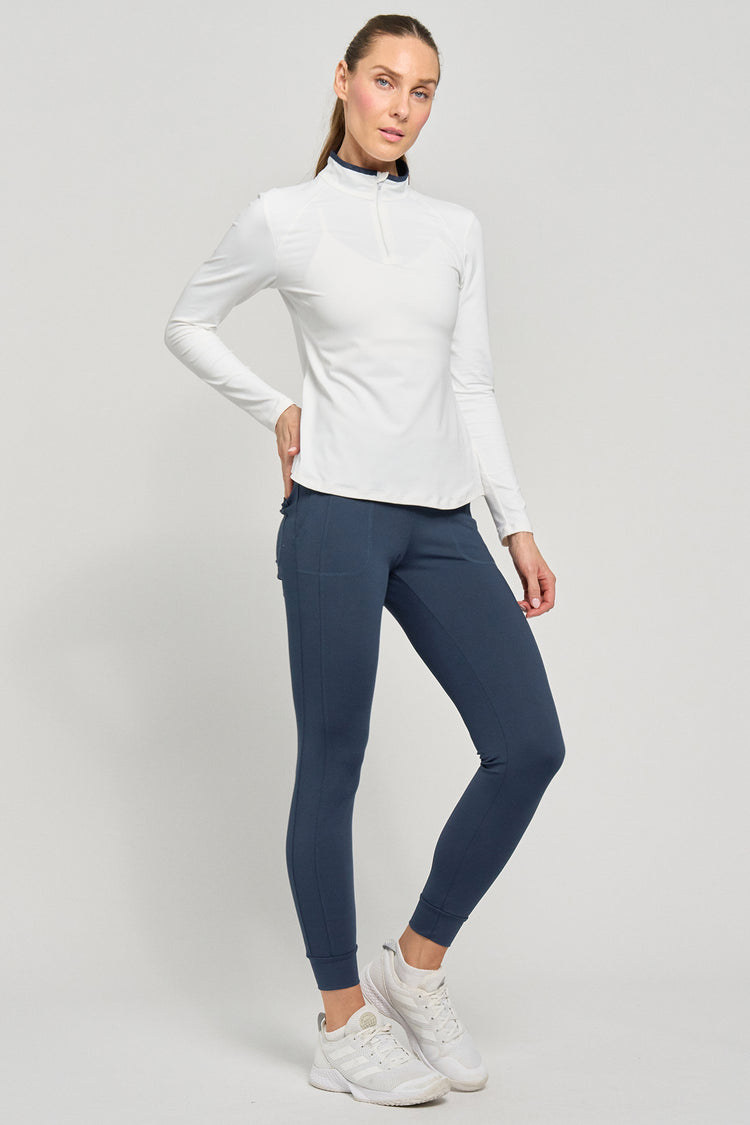 Angle Top - White/Dark Navy