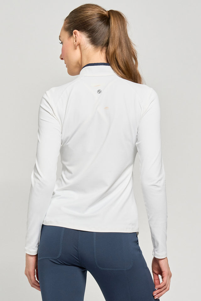 Angle Top - White/Dark Navy