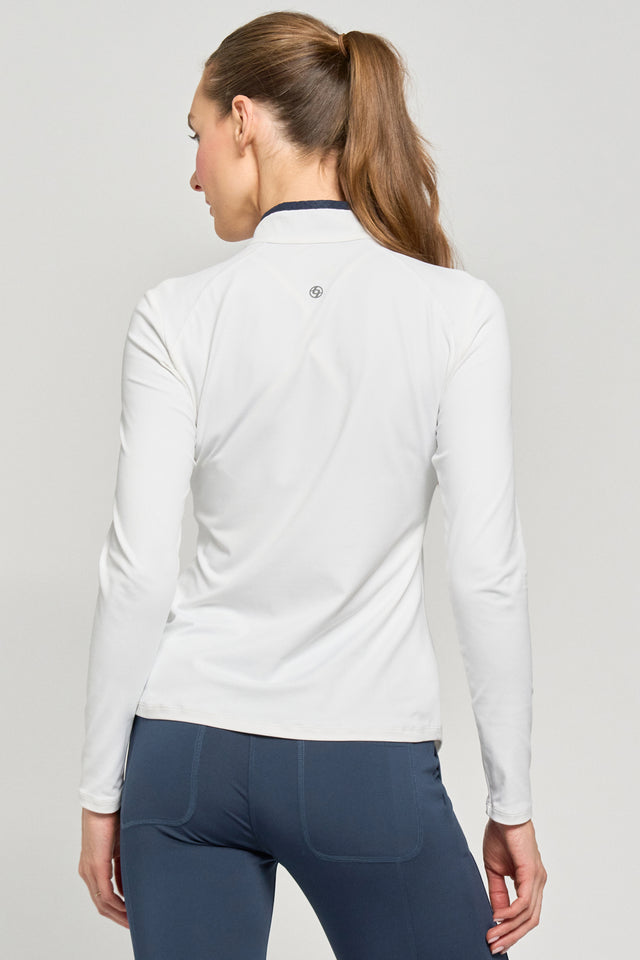 Angle Top - White/Dark Navy
