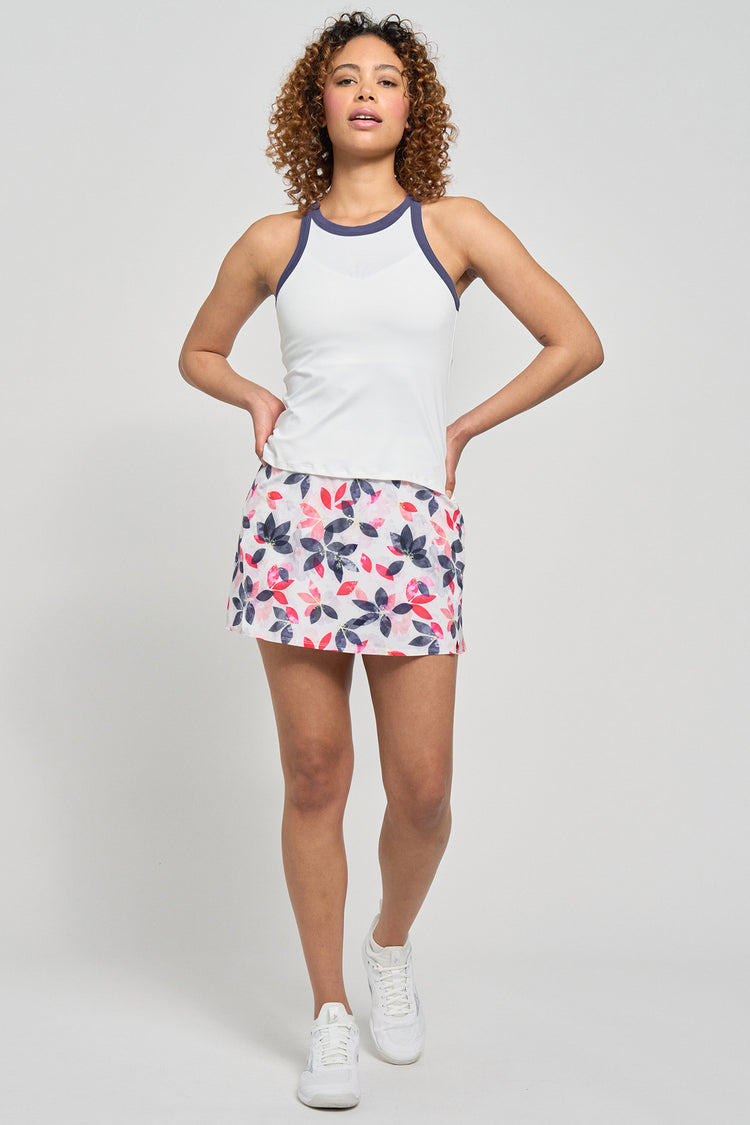 Doubles Tank White/Beet Blue