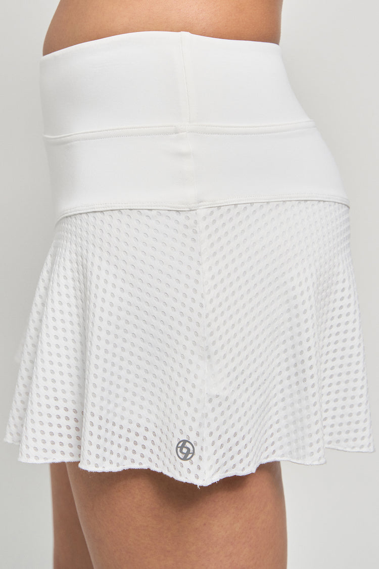 Multi Panel Skort 13" - White