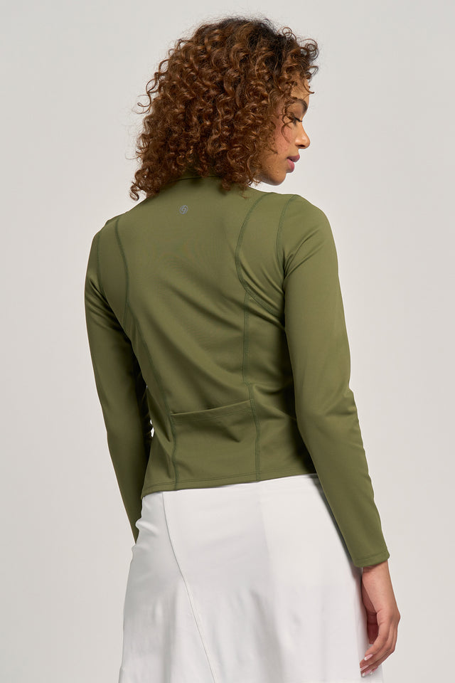 Nolan Zip Mock Avocado