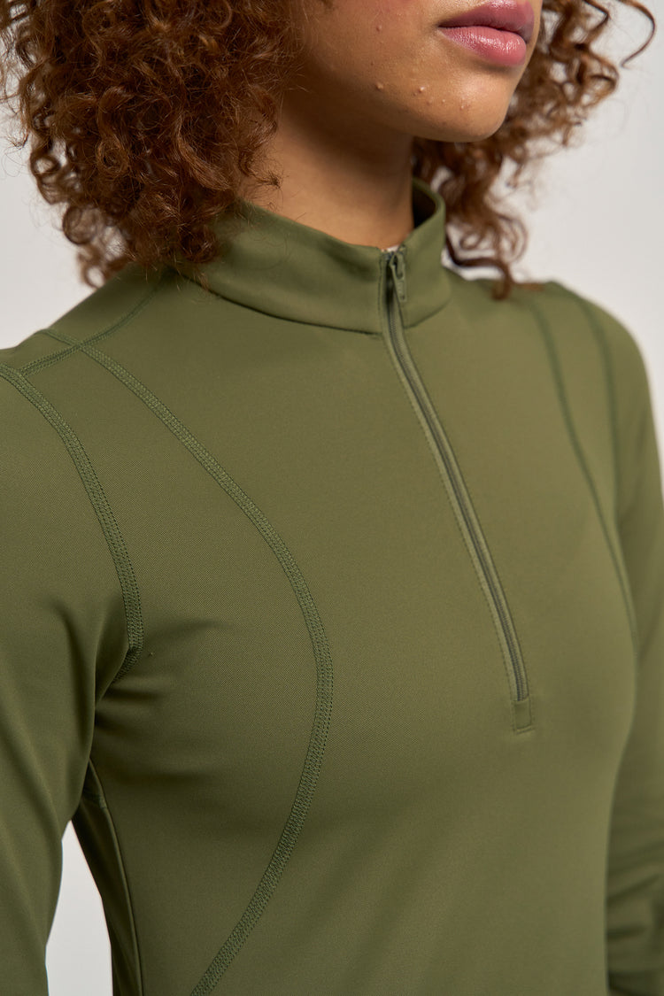 Nolan Zip Mock Avocado