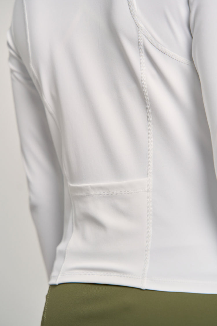 Nolan Zip Mock White