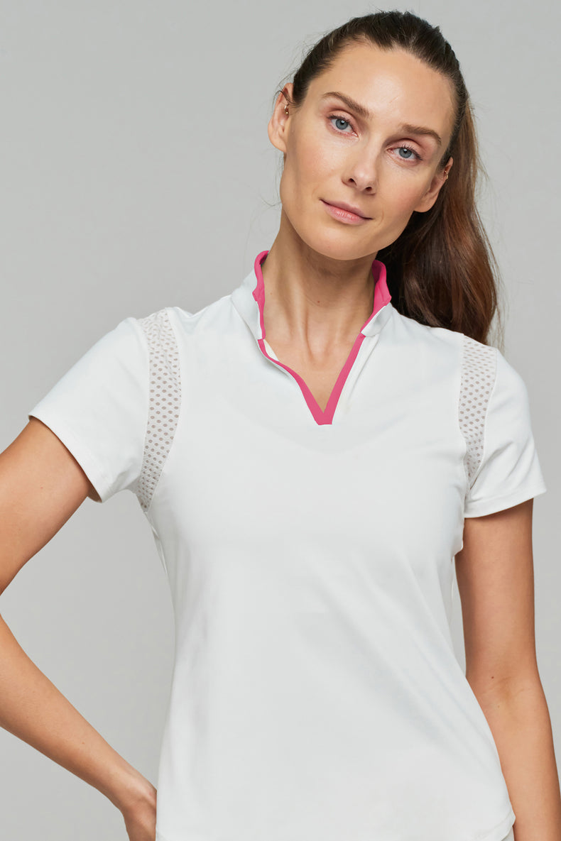 Roller Tee White/Prism Pink