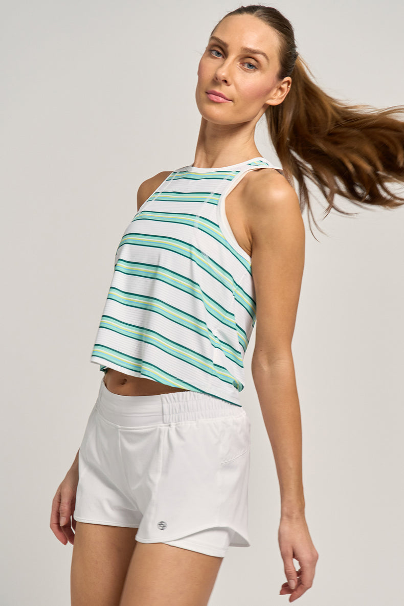 Shift Tank Printed Everglade Stripe