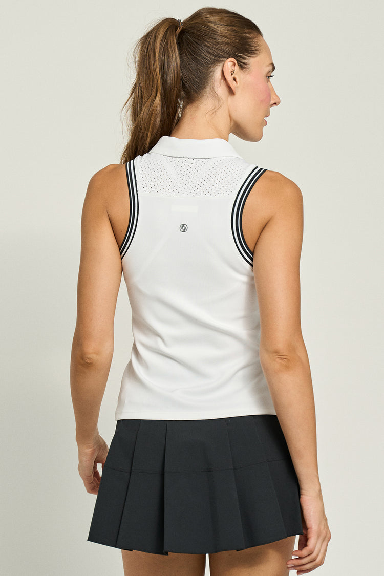 Slice Polo White/Black Multi