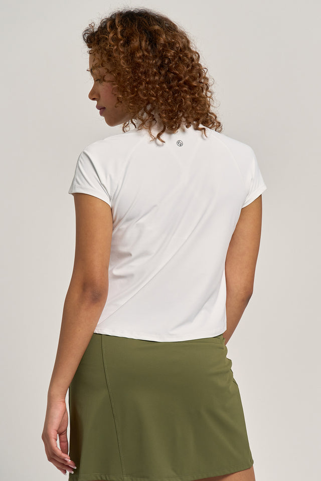 Sly Zip Mock - UPF 50+ White