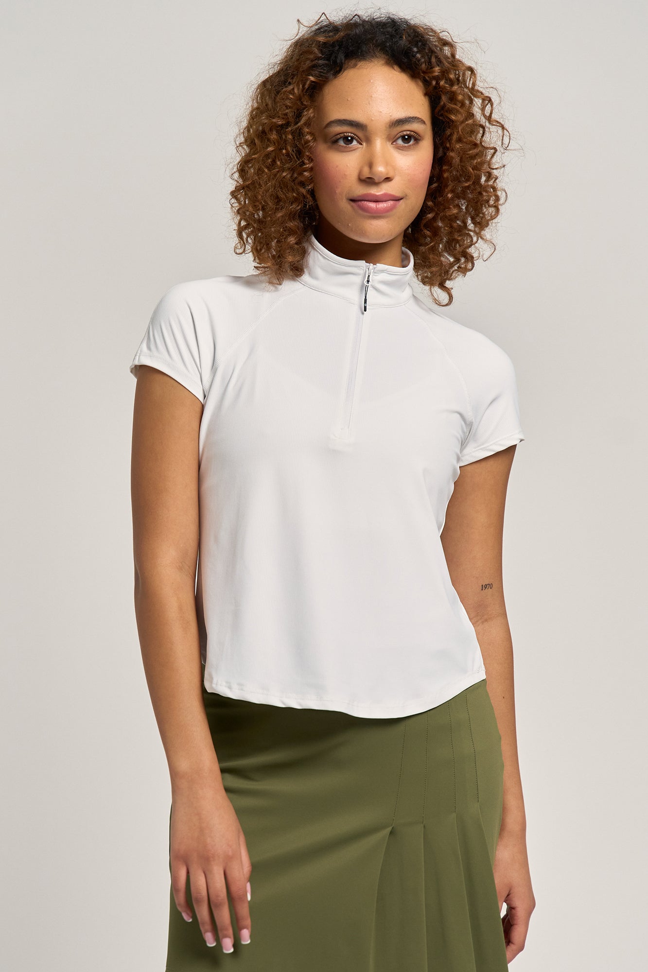 Sly Zip Mock - UPF 50+ White – LIJA