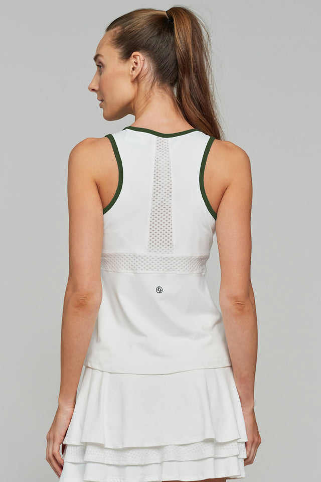 Spice Tank White/Hunter Green