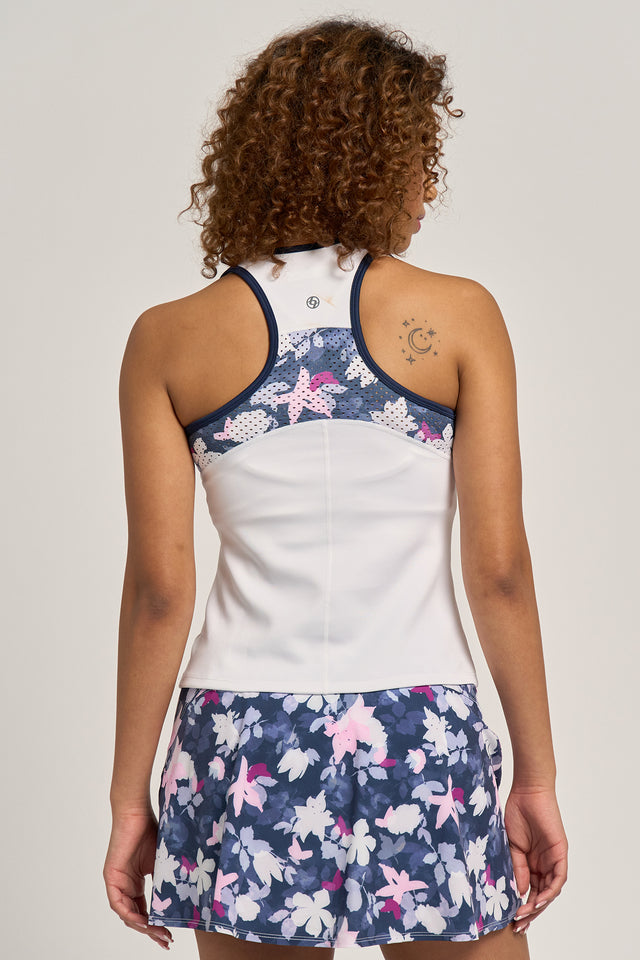Starter Tank White/Bouquet/Dark Navy