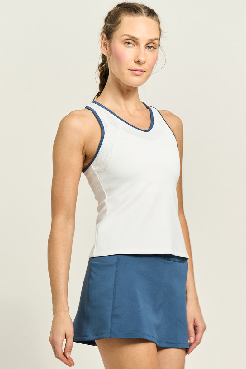 Starter Tank White/Night Blue