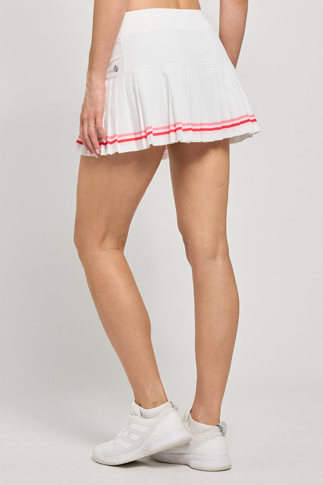 Status Skort 13" White/Sherbet/Hibiscus