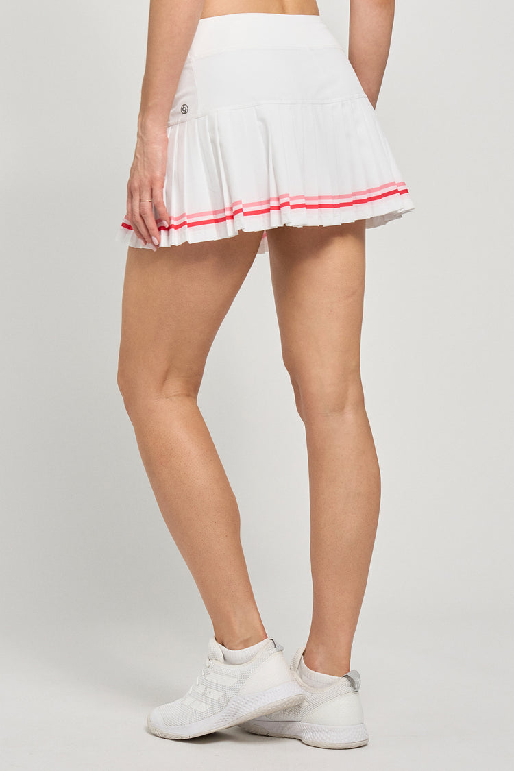 Status Skort 13" White/Sherbet/Hibiscus