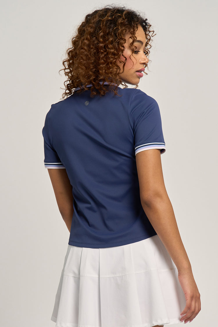 Tee Polo Dark Navy/Periwinkle
