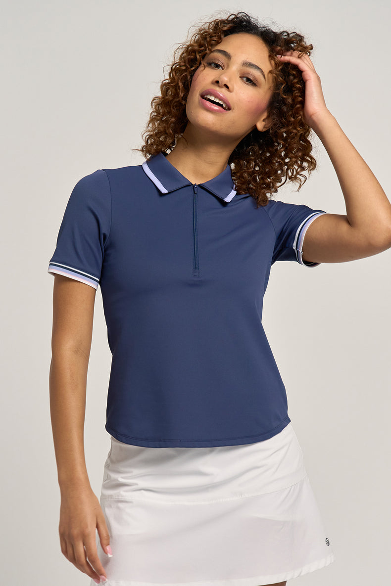 Tee Polo Dark Navy/Periwinkle